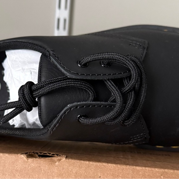 Dr. Martens Woman’s 9 or Men’s 8 Black Leather Derbys with Yellow Stitching - Picture 16 of 16